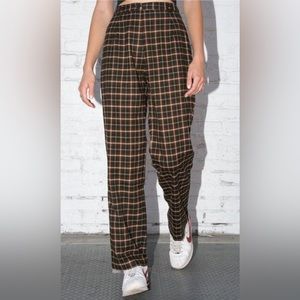 Brandy Melville Tilden pants, dark academia plaid pants